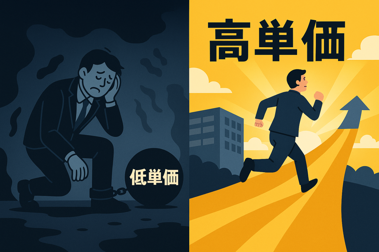 単価が上がらない会社に居続けるリスク