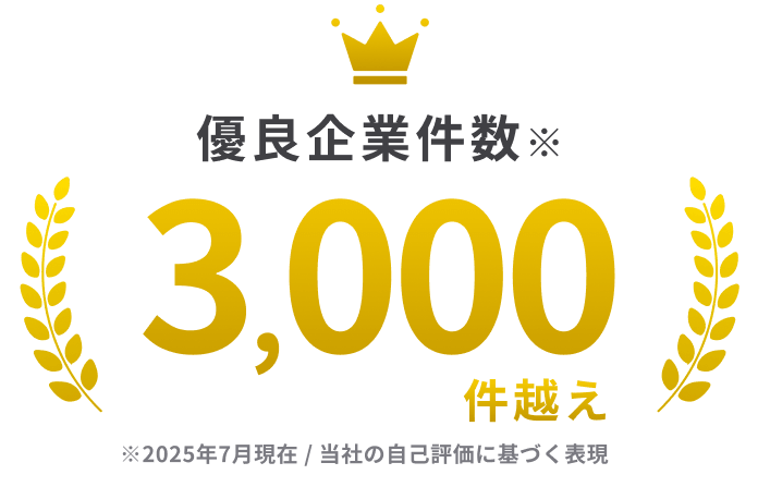 優良企業件数3,000件越え