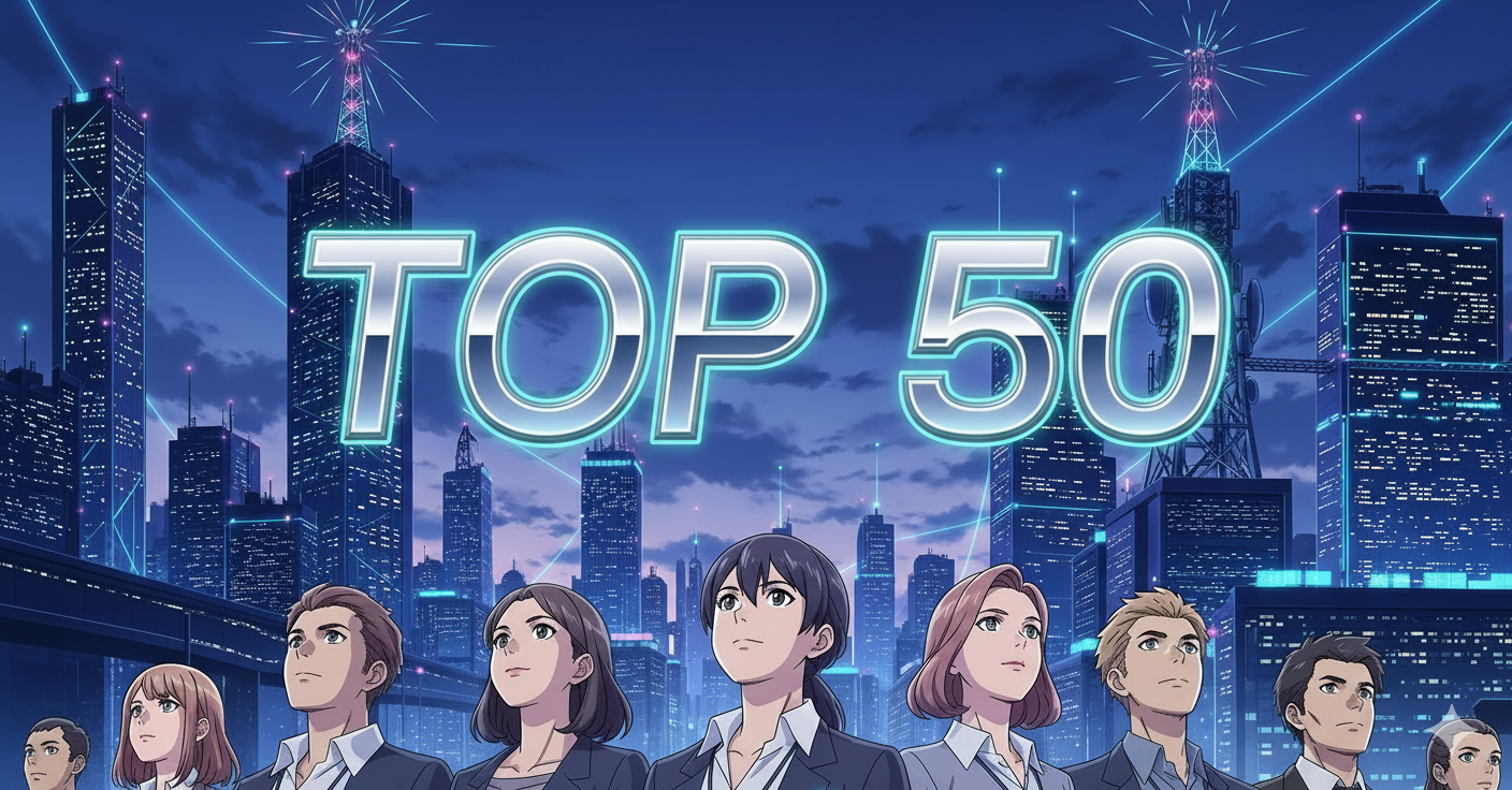 通信業界の企業の就活総合評価ランキングTOP50