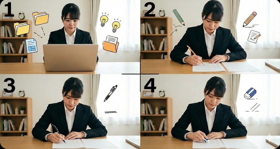 エントリーシートを手書きで作成する際の流れ