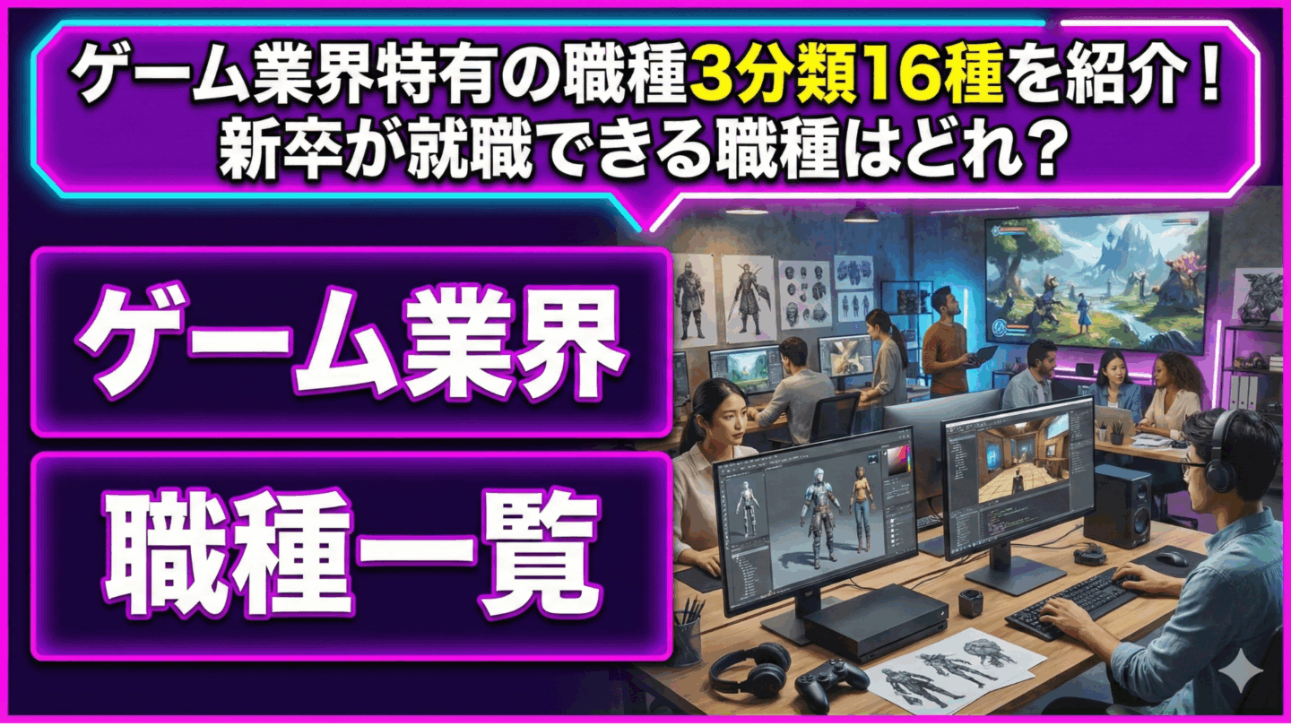 ゲーム業界特有の職種3分類16種を紹介！新卒が就職できる職種はどれ？