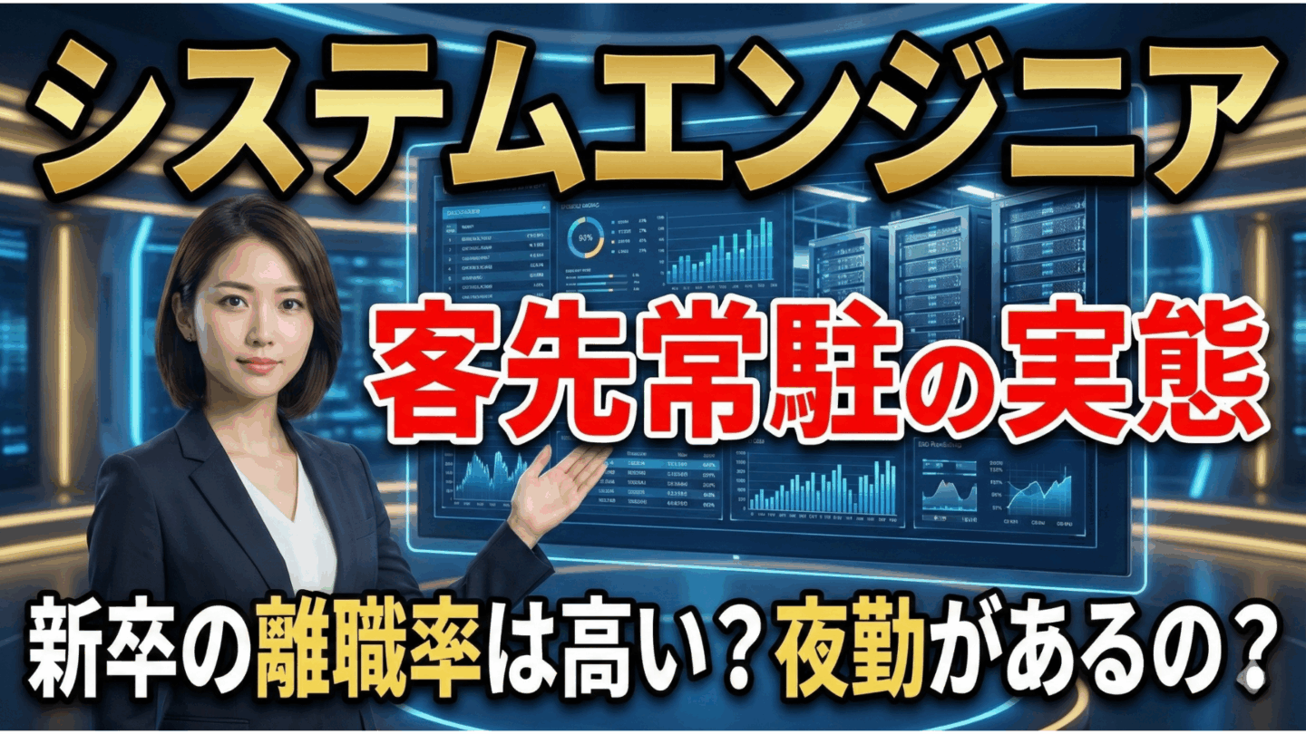 客先常駐を行うシステムエンジニア（SE）の実態！新卒の離職率は高い？夜勤があるの？