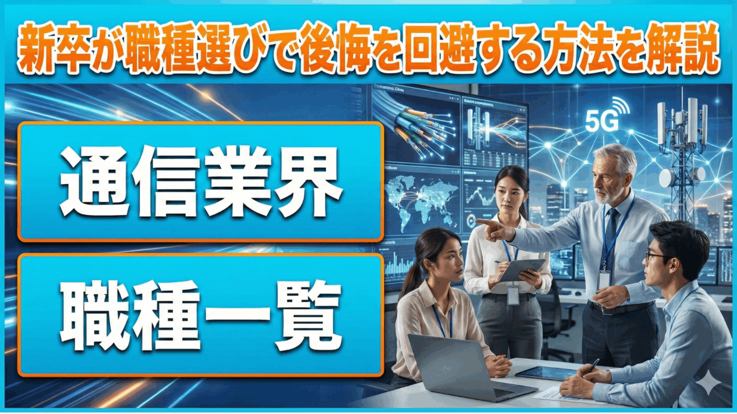 通信業界の職種6分類30種！新卒が職種選びで後悔を回避する方法を解説