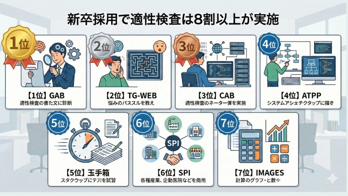 IT企業でやる適性検査の難しさランキング