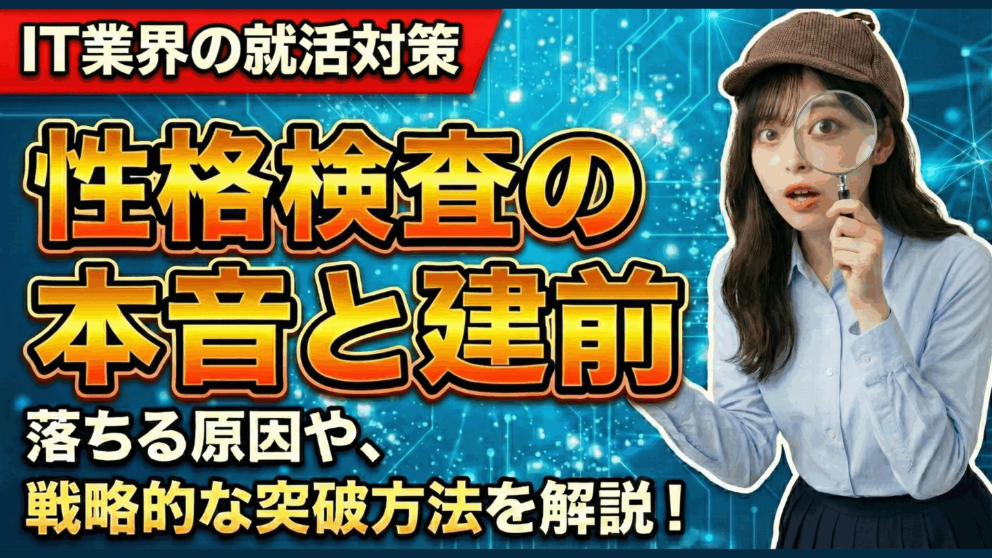 IT企業の性格検査は本音を封印しないと落ちる？対策方法や落ちる理由を解説
