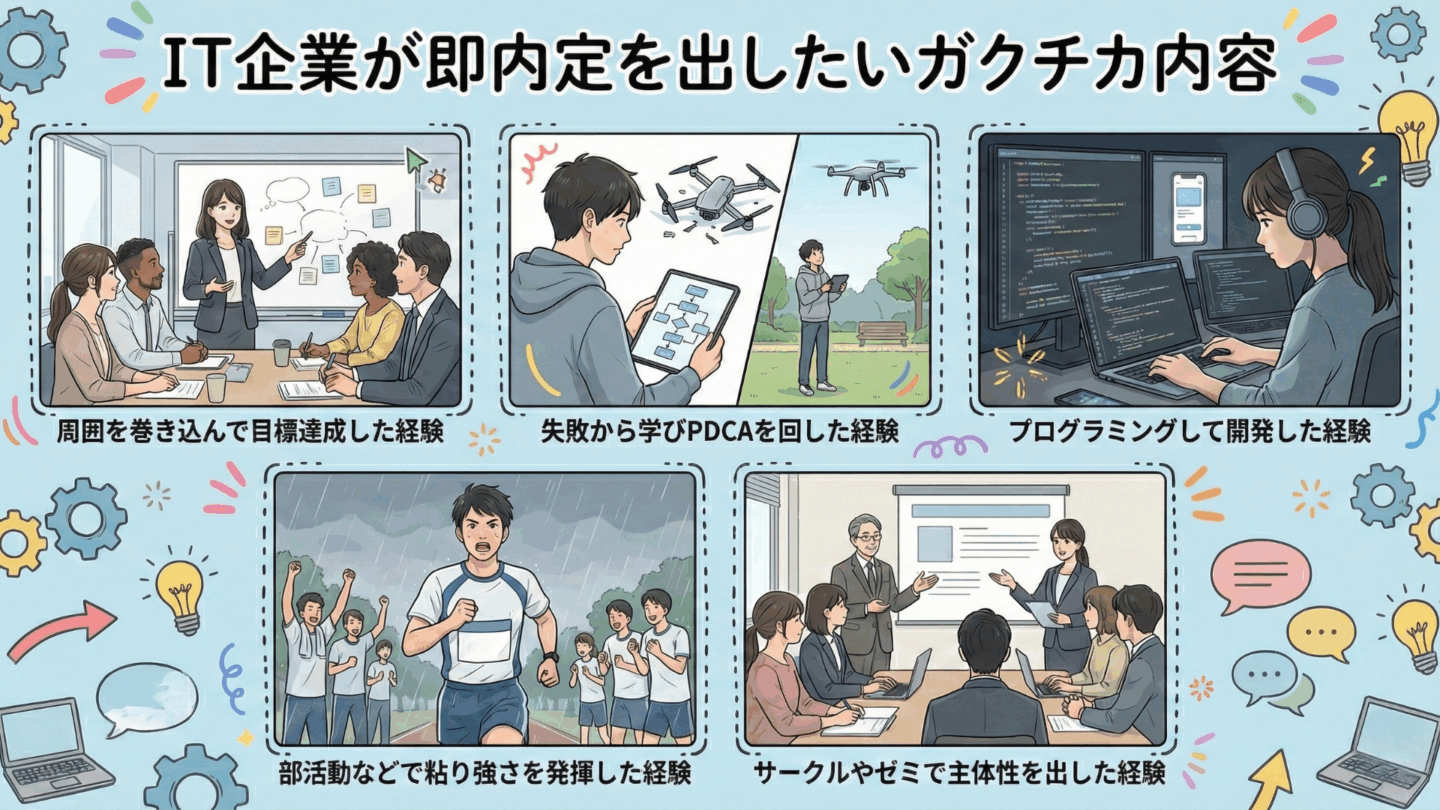 IT企業が即内定を出したいガクチカ内容