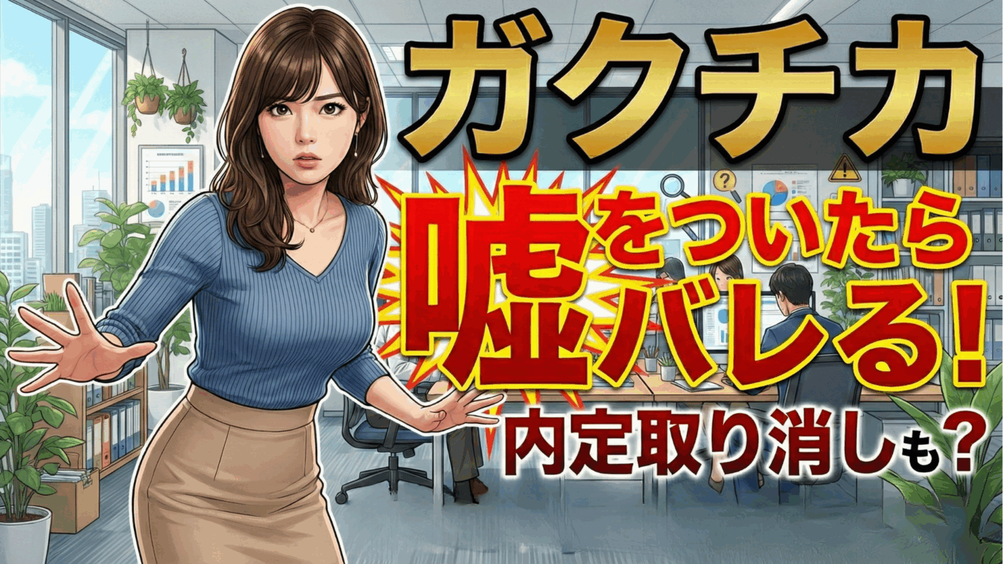 就活のガクチカで嘘は6割バレる！新卒で内定取り消しリスクを負う覚悟はある？