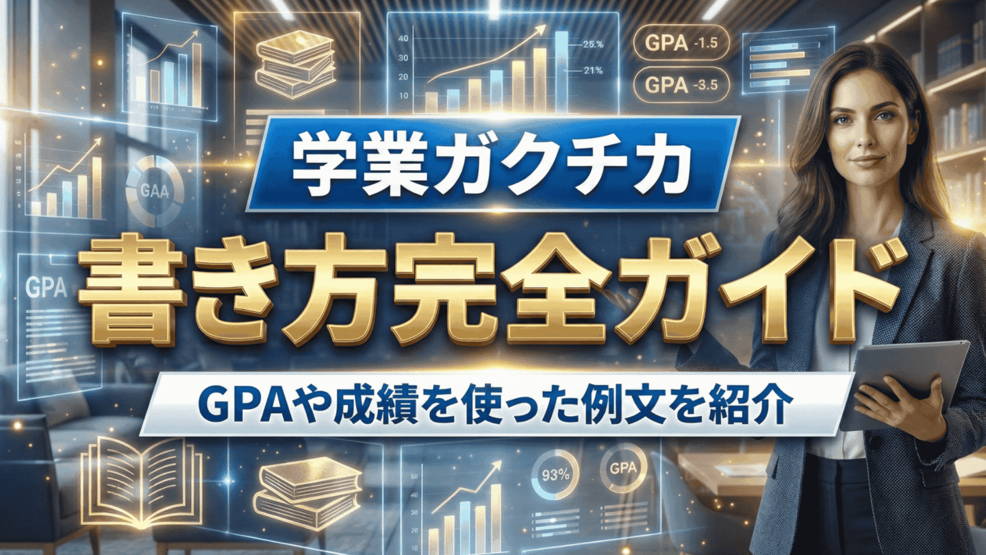 学業ガクチカの書き方完全ガイド！GPAや成績を使った例文を紹介