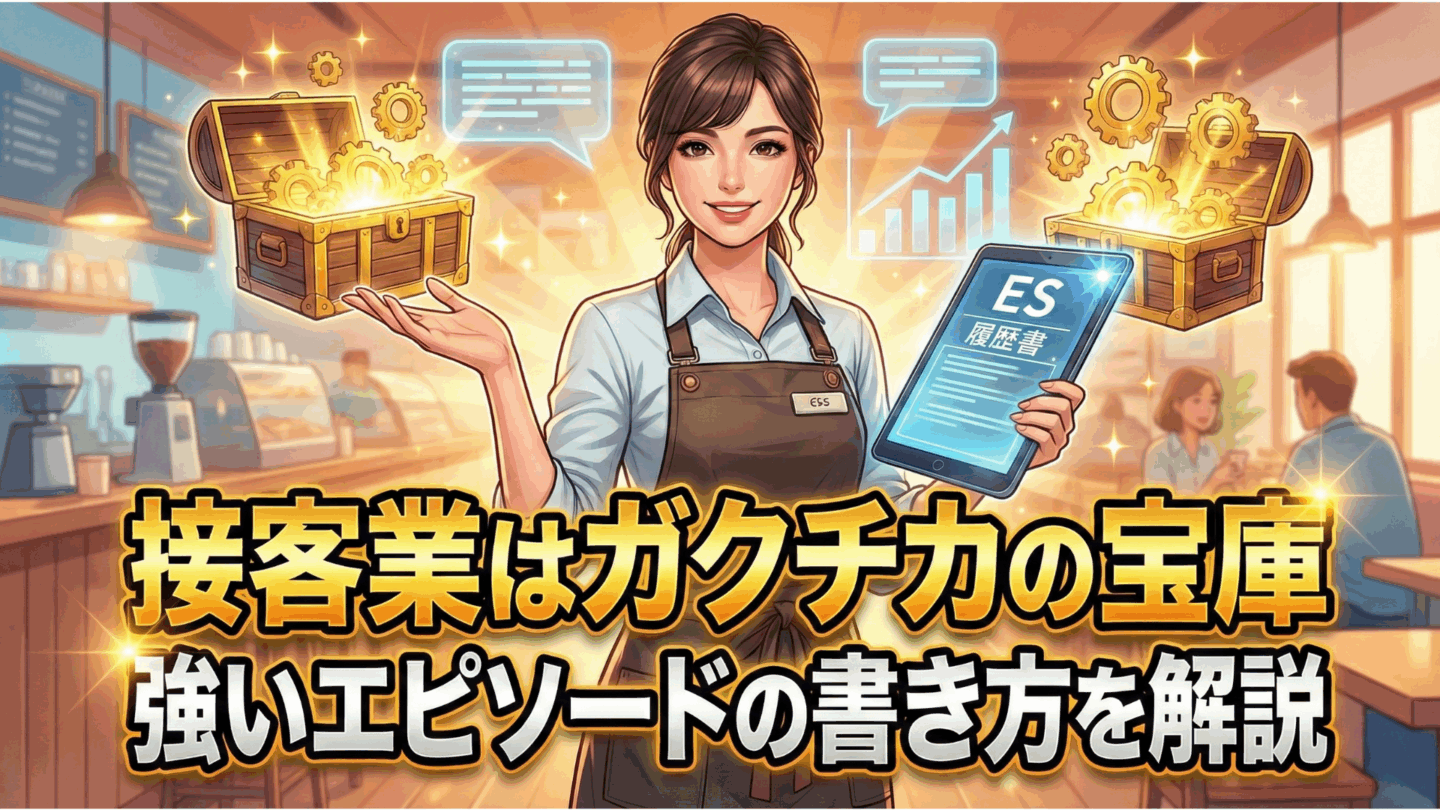接客業はガクチカの宝庫！落ちるES例文・面接回答例から学ぶ最強エピソード