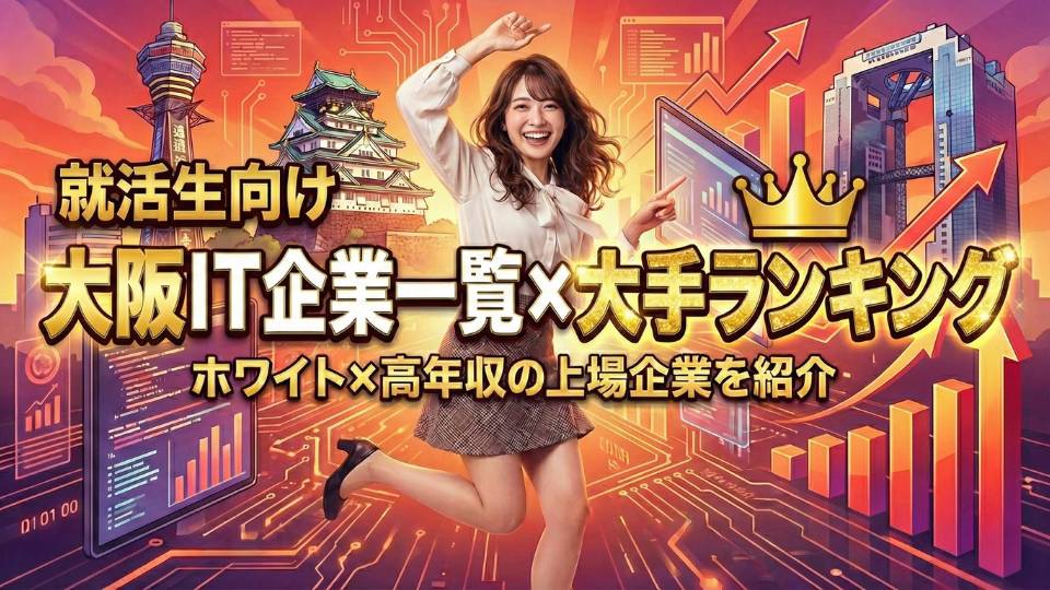 新卒におすすめ大阪IT企業一覧×大手ランキング！ホワイト・高年収の上場企業を紹介