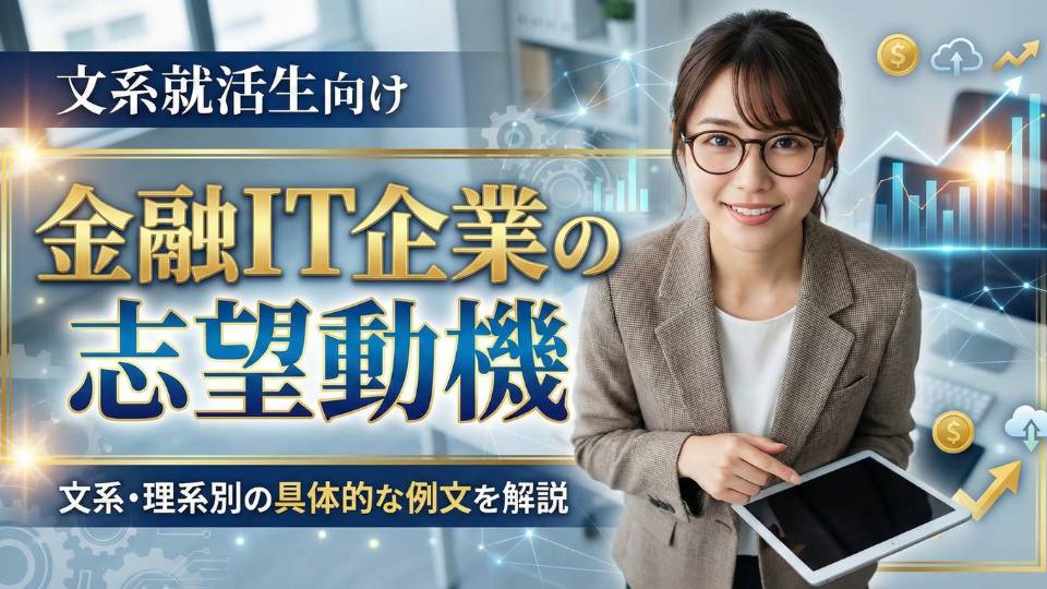 金融系IT企業の志望動機の書き方ガイド！就活のプロが新卒・文系向け例文を紹介 | ユニゾン㊙対策