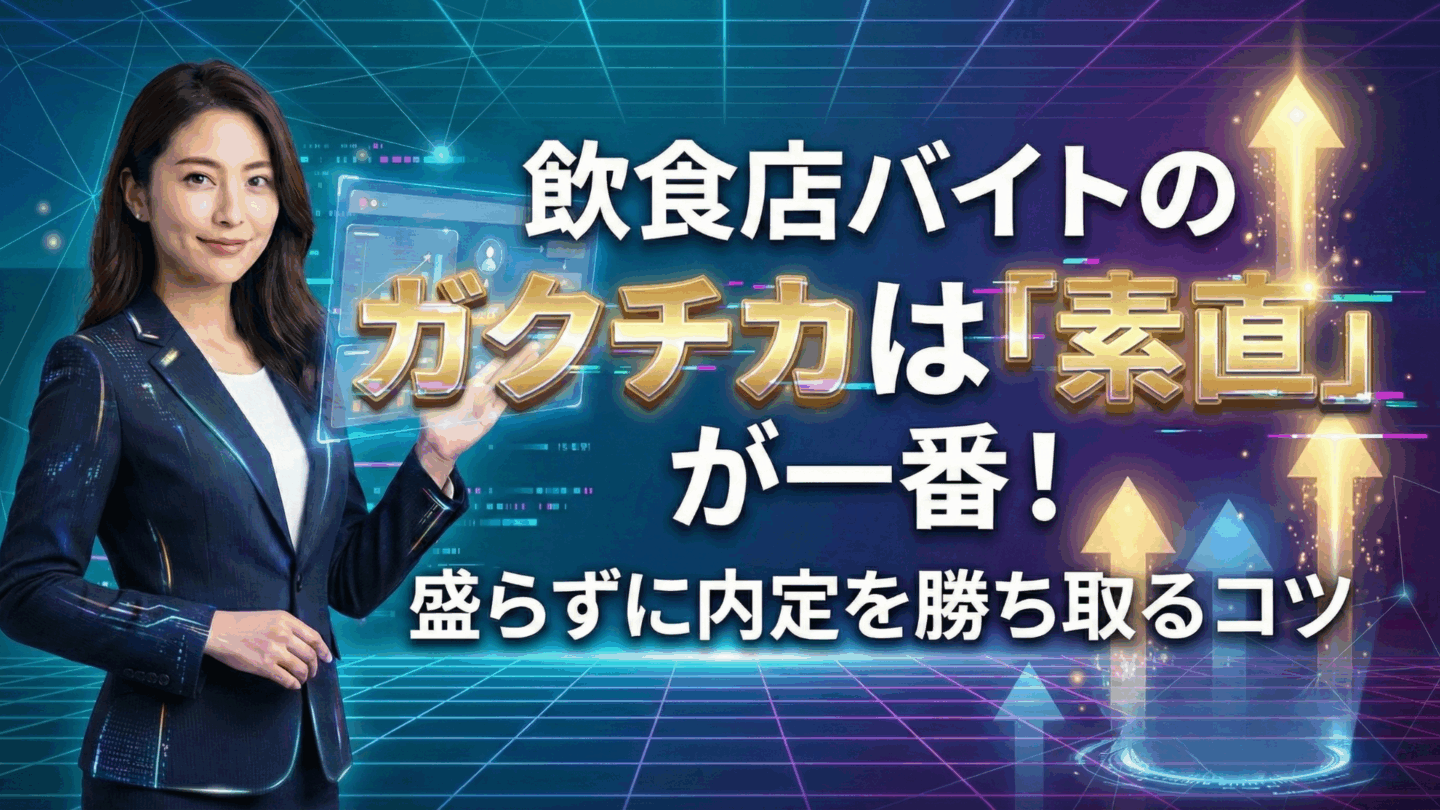 飲食店バイトのガクチカはリーダー経験より素直が一番！例文をもとに解説