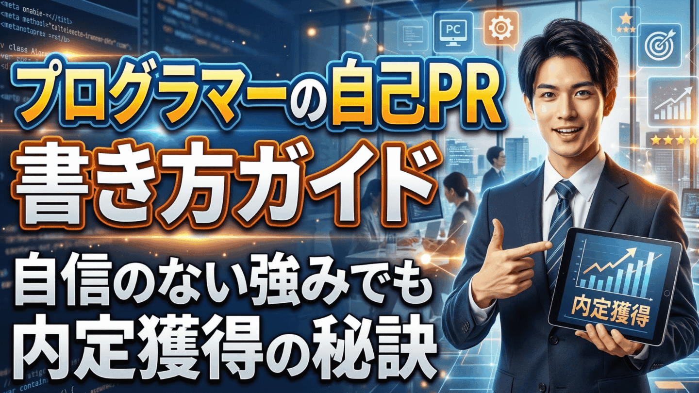 プログラマーの新卒向け自己PRの書き方！自信のない強みでも内定獲得の秘訣