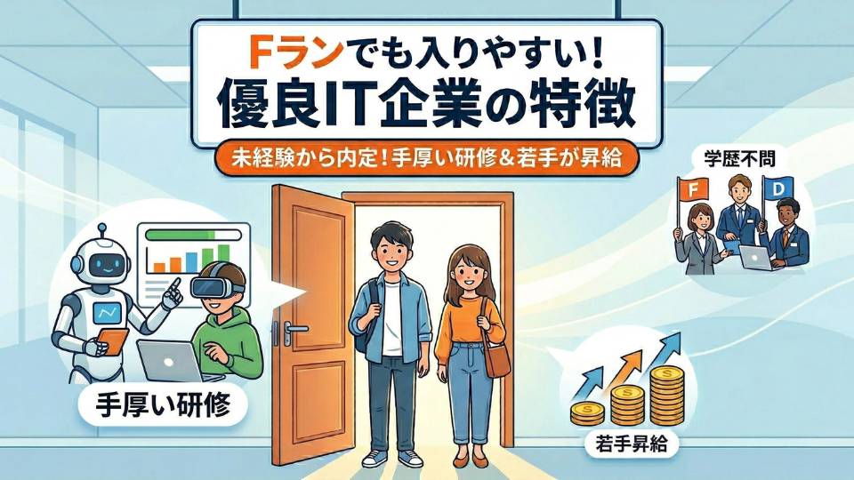 IT企業への就職は難しい？Fランでも入りやすい優良企業の特徴を紹介