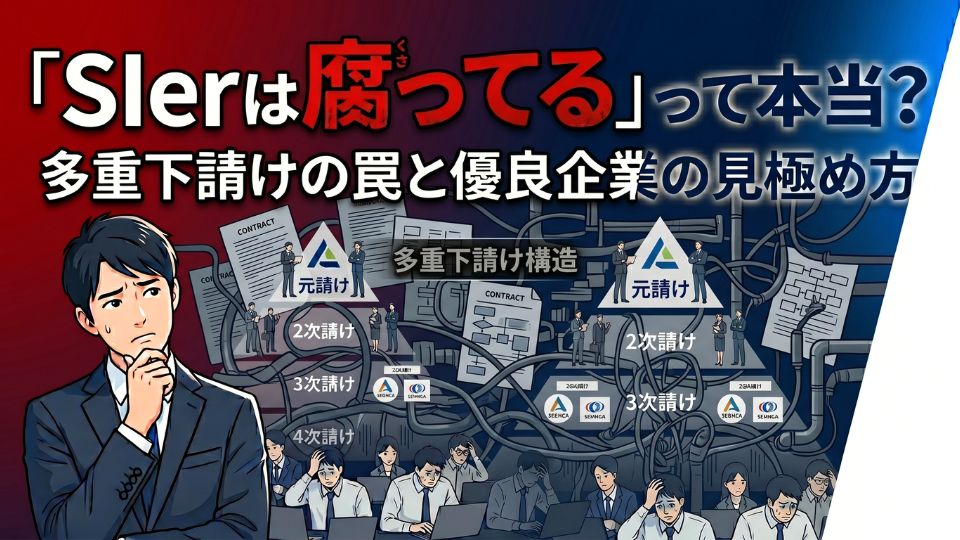 SIerの多重下請け構造は腐っている？新卒で入るメリットとリスクを解説
