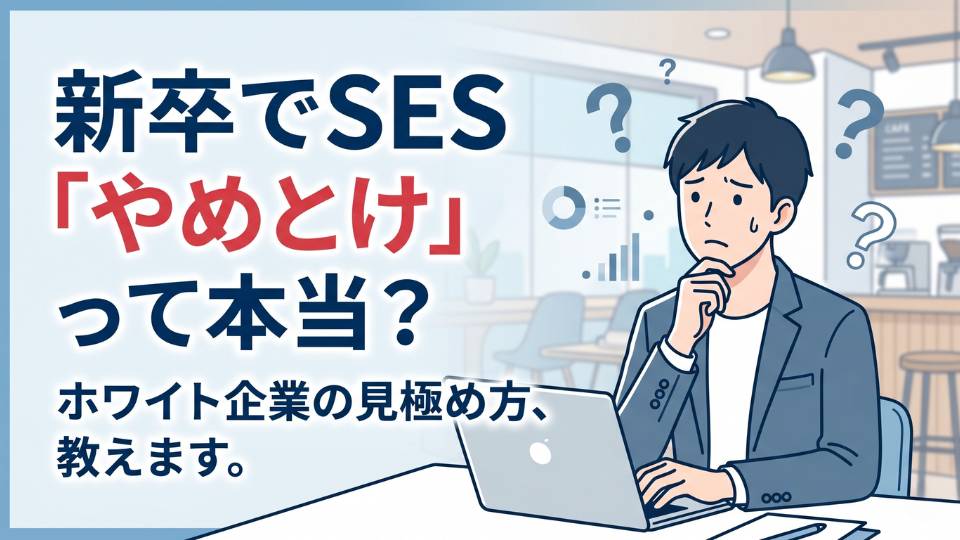 新卒でSESはやめとけって本当？就職のメリットとホワイト企業の探し方を解説