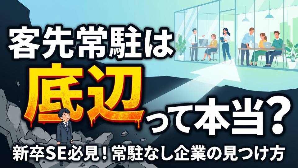 客先常駐SEとは？新卒におすすめ客先常駐なし企業と底辺といわれる理由を解説 | IT職種研究