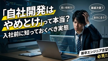 新卒から自社開発エンジニアはやめとけって本当？向き不向きや就職方法を解説