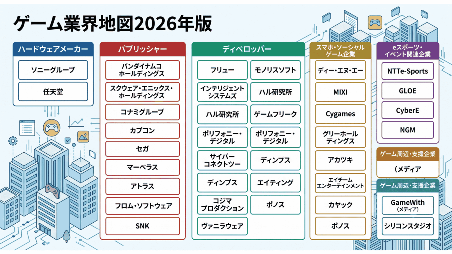 ゲーム業界地図＆大手ランキングTOP10