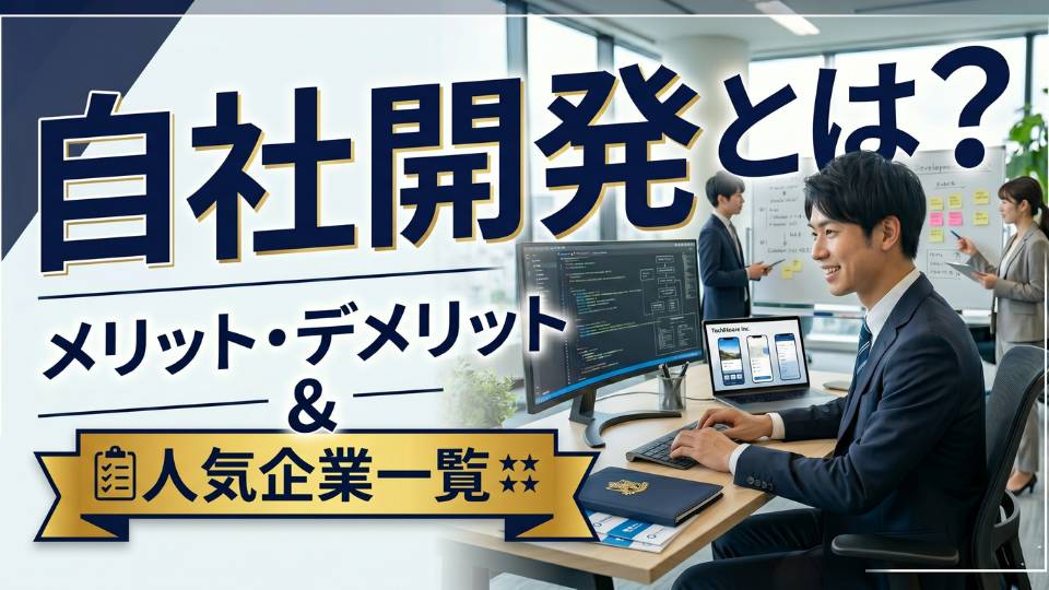 自社開発とは？新卒の仕事内容・職種や働くメリット・デメリットを解説