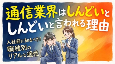 通信業界はしんどいと言われる理由と向いてる人の見極め方！