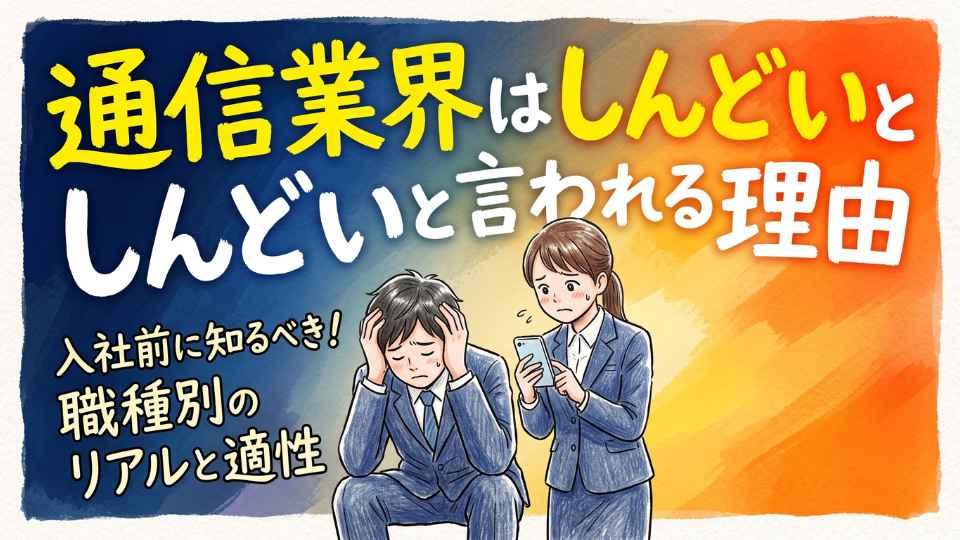 通信業界はしんどいと言われる理由と向いてる人の見極め方！