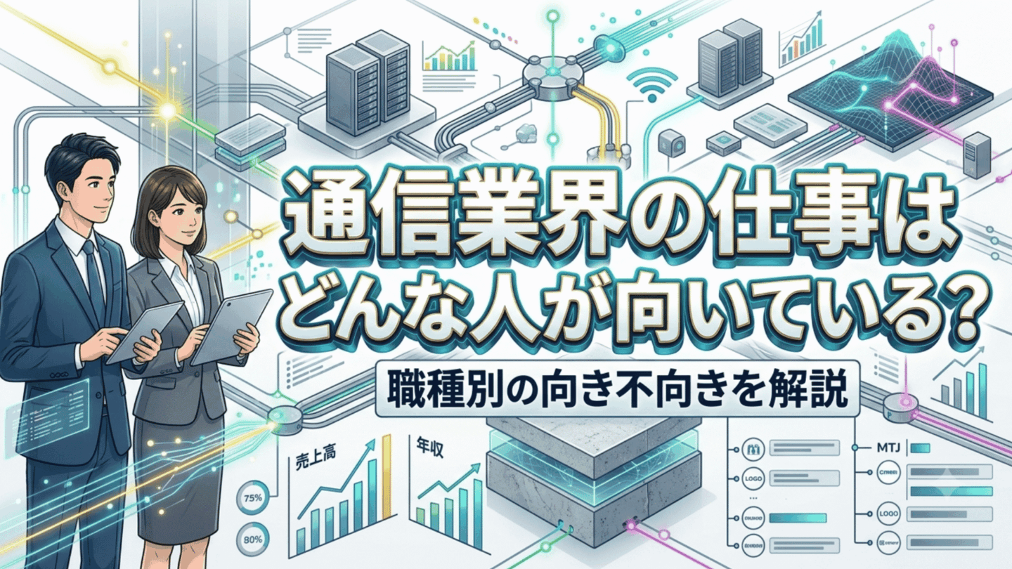 通信業界に向いてる人の特徴7選！職種別の適性と志望動機・自己PRへの活かし方を解説