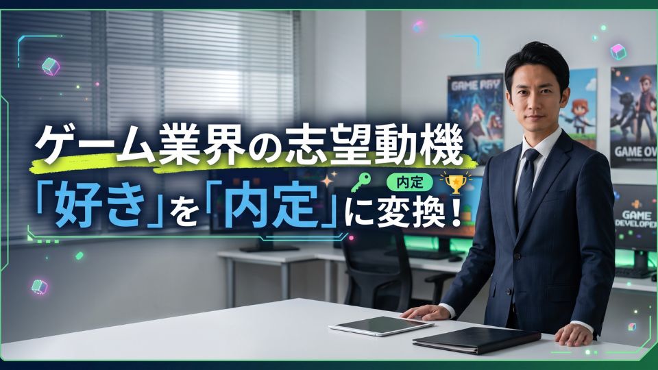 ゲーム業界の志望動機「ゲームが好き」だけでは通らない！職種別の例文で評価軸を徹底解説