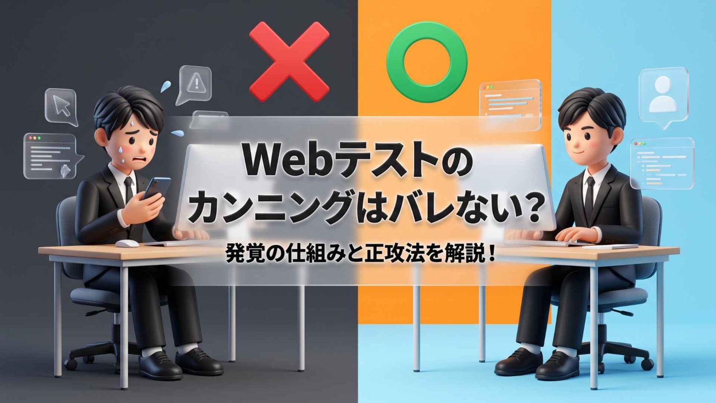 Webテストのカンニングはバレない？発覚の仕組みと正攻法を解説！