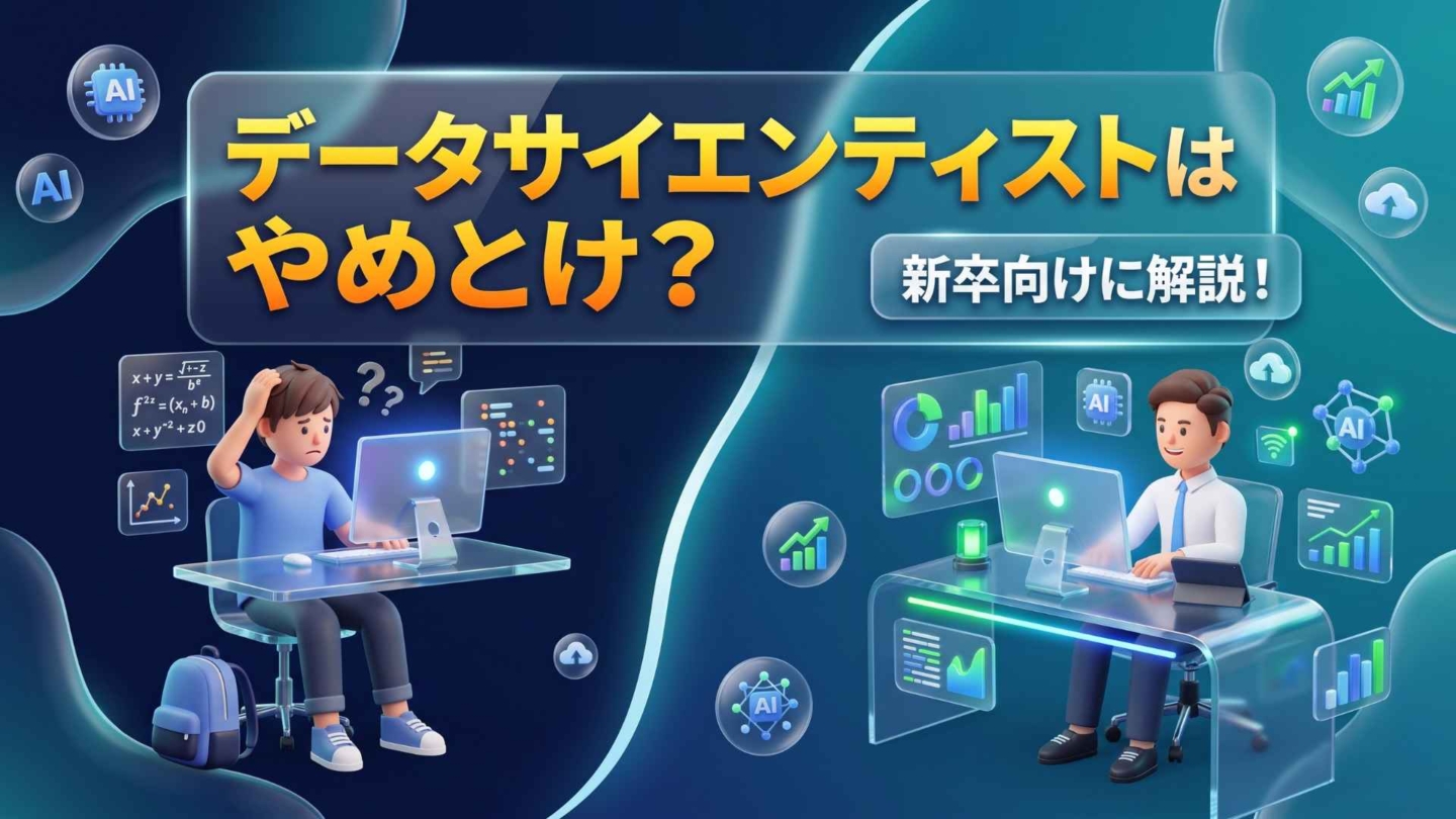 データサイエンティストはやめとけ？理由と向いてる人を新卒向けに解説！