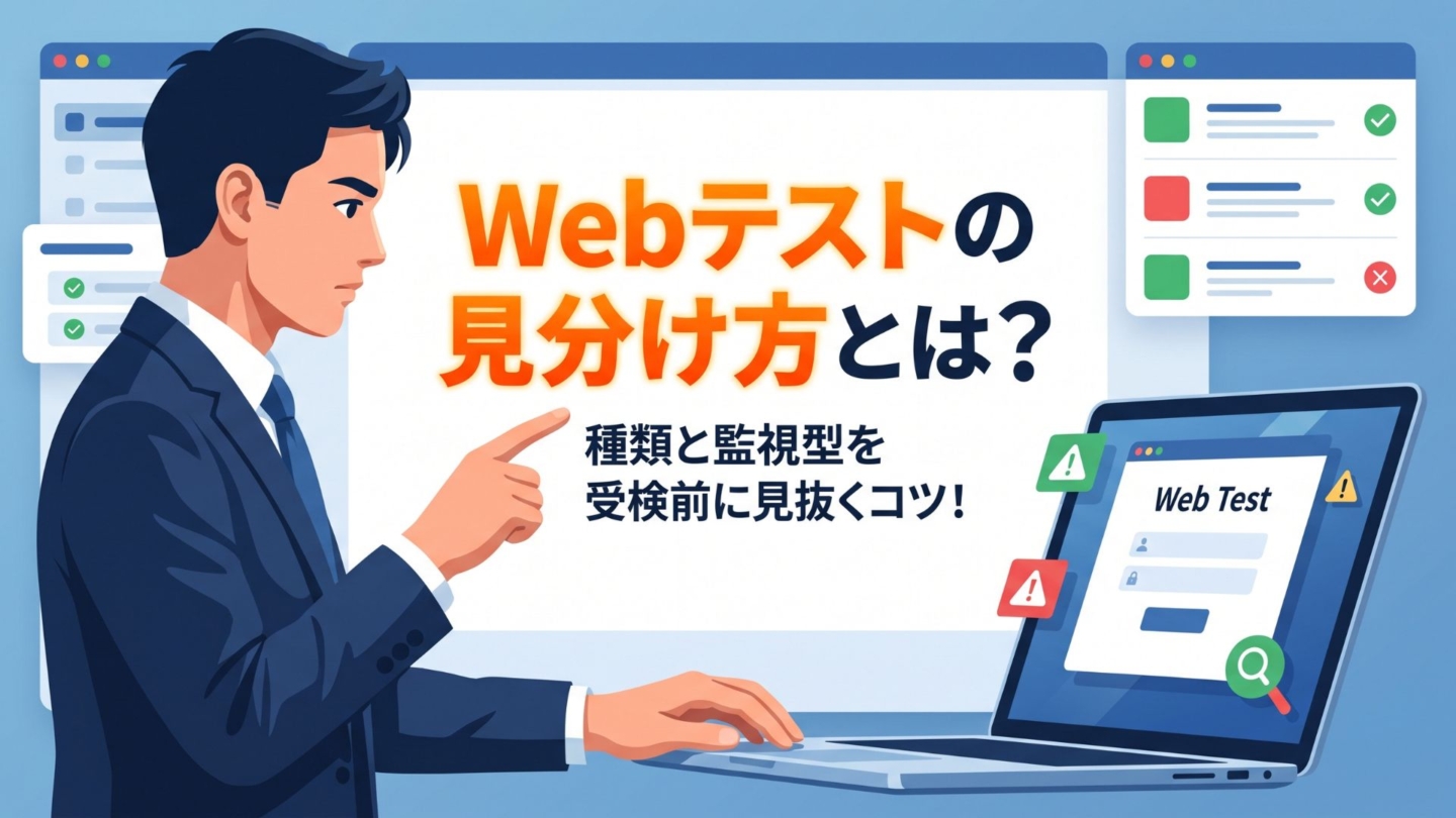 Webテストの見分け方とは？種類と監視型を受検前に見抜くコツ！