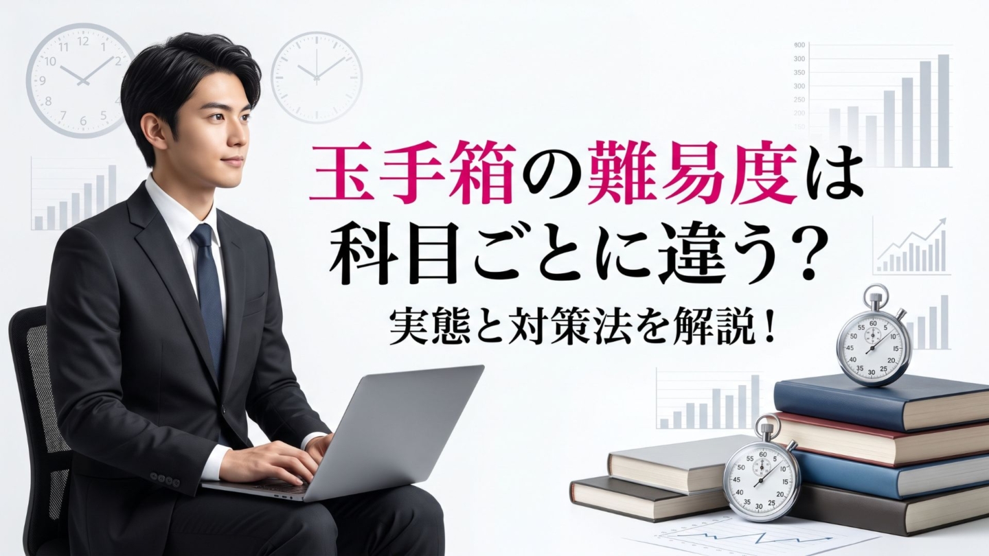 玉手箱の難易度は科目ごとに違う？実態と対策法を解説！